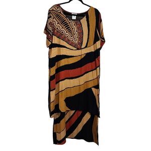 Coyote Los Cobos maxi dress multicolor vintage Lagonlook layered XL